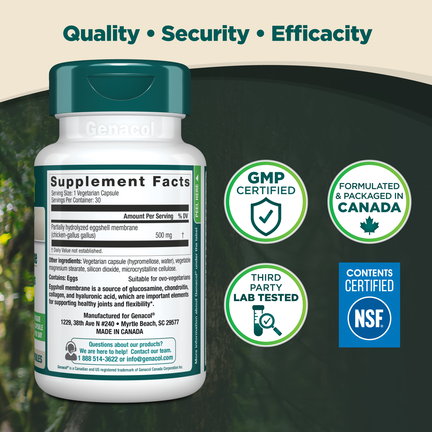 Genacol Ovoflex Certifications