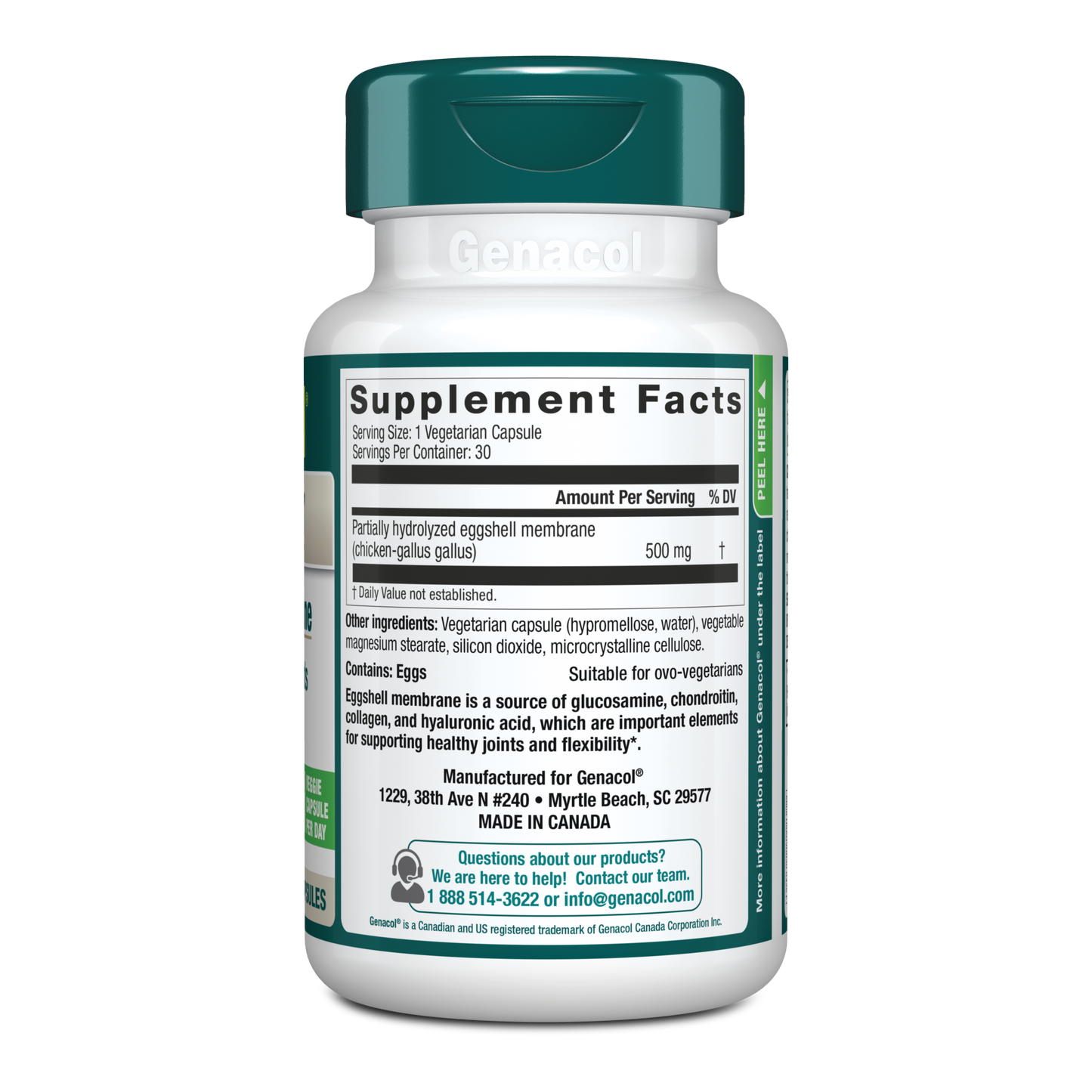 Genacol US Ovoflex Supplement Facts