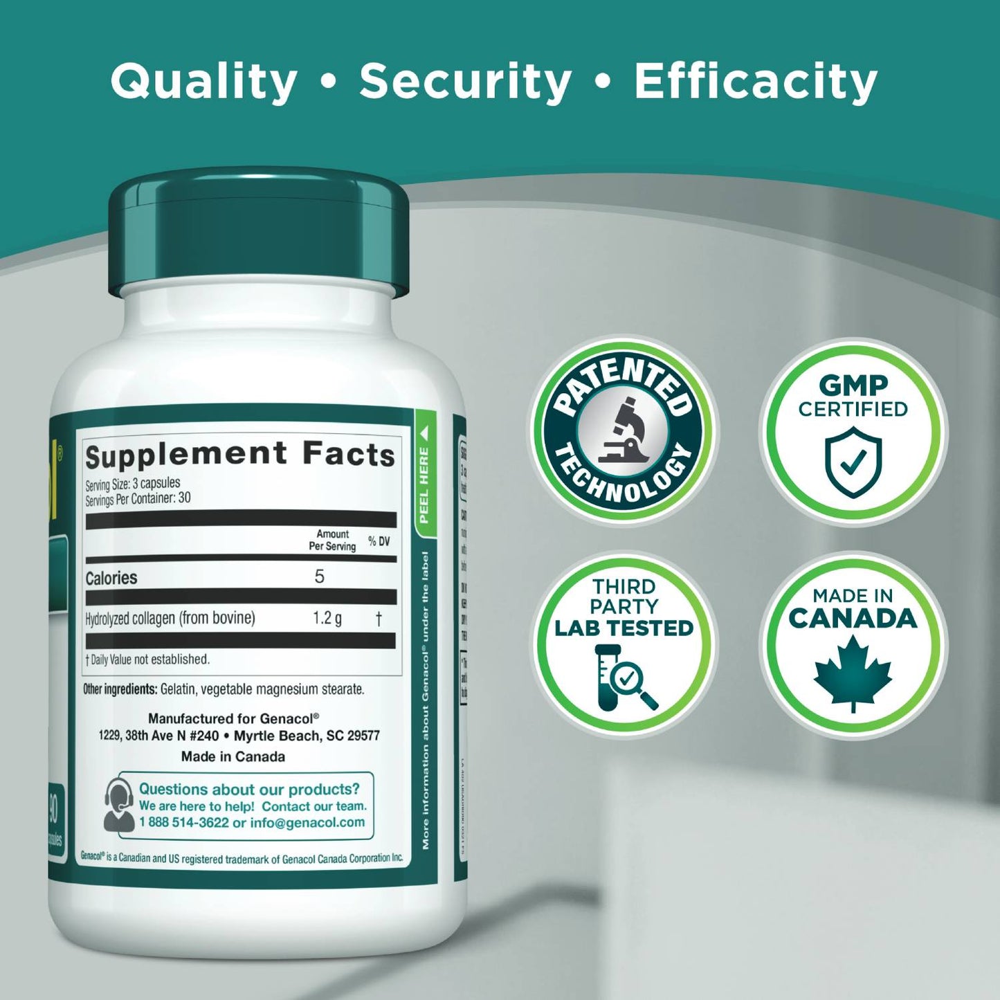 Genacol USA Original Formula certifications