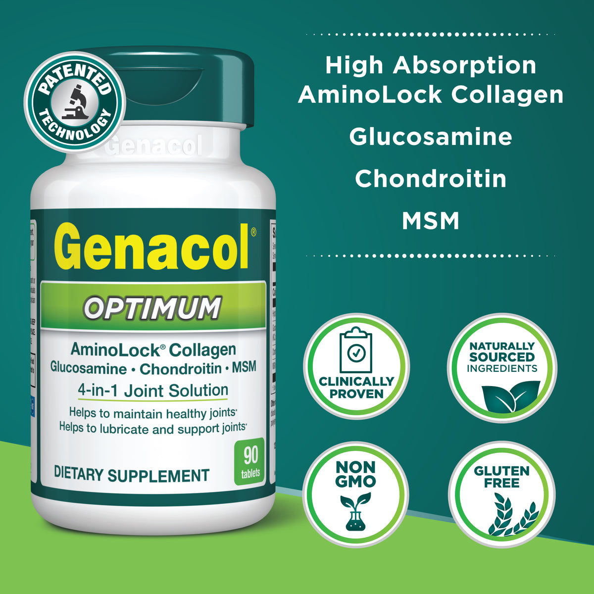 Genacol Optimum - Glucosamine, Chondroitin, MSM & Collagen